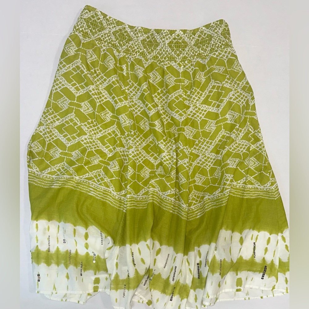 Style & Co 0X Coconut Girl Y2K Green Boho Tie Dye Cotton Tropical Maxi Skirt - Picture 12 of 14
